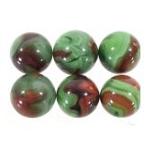 6 Peltier Swirl Marbles