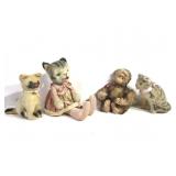 Vinatge Furry Cats & Monkey Dolls