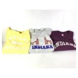 Three Indiana University IU Sweatshirts