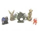 5pcs Gargoyl Figures, Clock, Dragon +