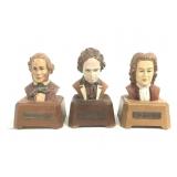 Bach, Beethoven & Mendelssohn Musical Busts