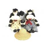 Hand Crafted Holstein Cow Couple Dolls