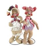 Annalee Easter Bunny Doll Pair