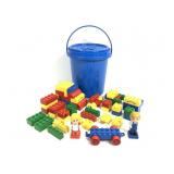 Tyco Super Blocks Pre K Bucket Train Ppl w Bucket