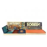 Milton Bradley Battleship Parker Bros Sorry Game
