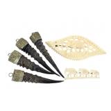 Dik Dik Horns Carved Bone Pins