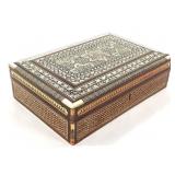 North African Mother Of Pearl Inlay Jewelry Box