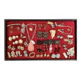 Medium Rhinestone Earring Pairs And Hairpins