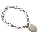 10K Charm Bracelet w/ Heart Charm 4.5g TW