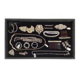 Lg Rhinestone Hairpins Clasps And Earrings