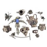 Sterling 43g Pins & Earrings