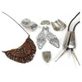 Bolo Tie Feathered Necklace & Belt Buckle +