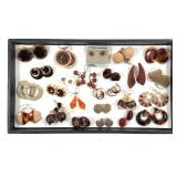 22 Pair Wood Cork Faux Tortoise Shell
