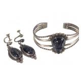 Sterling 31g Matching Bracelet Earrings Set