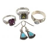 Sterling 15g  Rings & Earrings