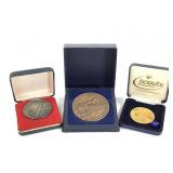 3 Commemorative Metals - Lunar Landing, Jubilee +