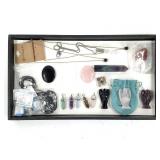 Pendulum New Age Crystals Lava Rock Necklaces