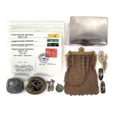 Whiting And Davis Bag First Issue Stamps