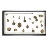 19 Pcs Lockets Glass And Brass