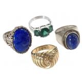 Gemstone And Natural Stone Rings Four