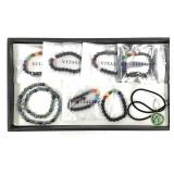 Lava Rock Bracelets W/ Cord And Necklace