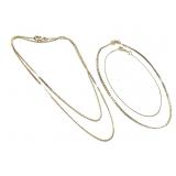 14K YG Necklace & 2 Bracelets 3.9g TW