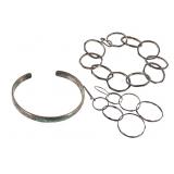 Sterling 24g Turquoise Inlay Cuff +