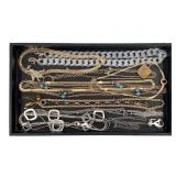 11 Necklaces Metal And Early Plastic