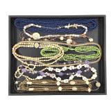 10 Necklaces Costume Shell Bead Faux Crystal