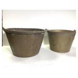 Medium Sized Copper & Brass Kettles (Damaged)