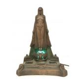 Figural Egyptian Nude Lamp Art Bronze