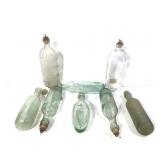 Green & Clear Blob Top & Rounded Base Bottles
