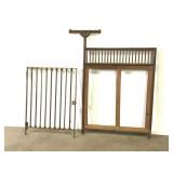 Sm Brass Gate + Unusual Wooden Gate? w/ T handle