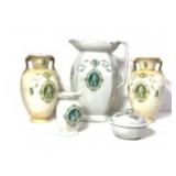 S. F. & Co. England Pitcher & Basin + Vases +