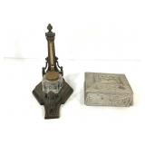 Art Deco Egyptian Inkwell Thermometer & Box Repair