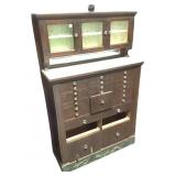 Antique Dental Cabinet (Missing 2 Drawers)