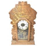 Gilbert Navy No.2 Kitchen Clock Carved Oak