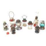 Small Clear & Color Glass Lantern Candy Containers