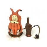 Ger. Jester Lamp (Dam) & Wood Finger Salute