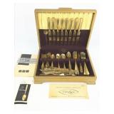 Dirigold Gold Colored Silverware Set in Box