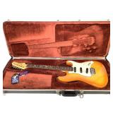 Yellow Sunburst Flamed Maple Tradition Strat