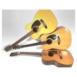 3 Acoustic Guitars (2 Kay Brand, 1 Kingston)