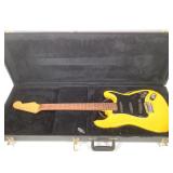 Unbranded Yellow Strat Style Guitar (Missing parts