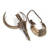 2 New Guinea Boar Tusk Ornaments Abelam People