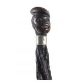 Cork Oak Walking Stick With Figural Head