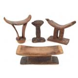 Wood Carved Headrests Four