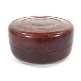 Lidded Wood Bowl w Polished Surface