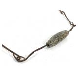 Stone Bead And Iron Link Necklace From Mali