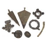 North African Tin And Brass Pendants +