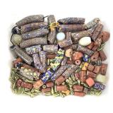 Glass & Stone Beads Mixed Millefiori Plus